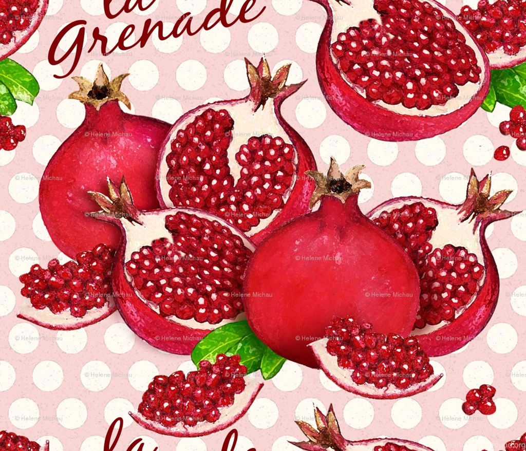 Weekly Design Challenge – Pomegranates – Spoonflower