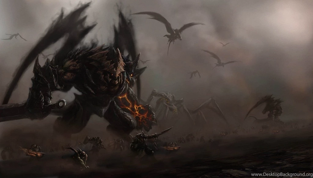 Army Sword Monster Art Dark Dragon Battle Wallpapers
