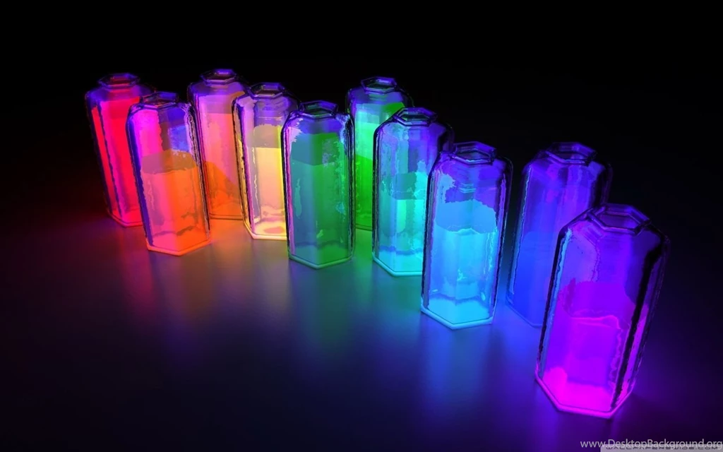 Colorful 3D Bottles HD Desktop Wallpapers : Widescreen : High ...