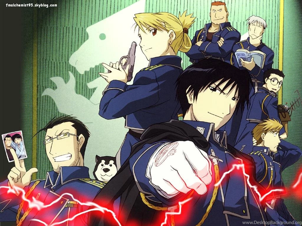 Roy Mustang, Riza Hawkeye, Maes Hughes And Crew   Roy Mustang ...