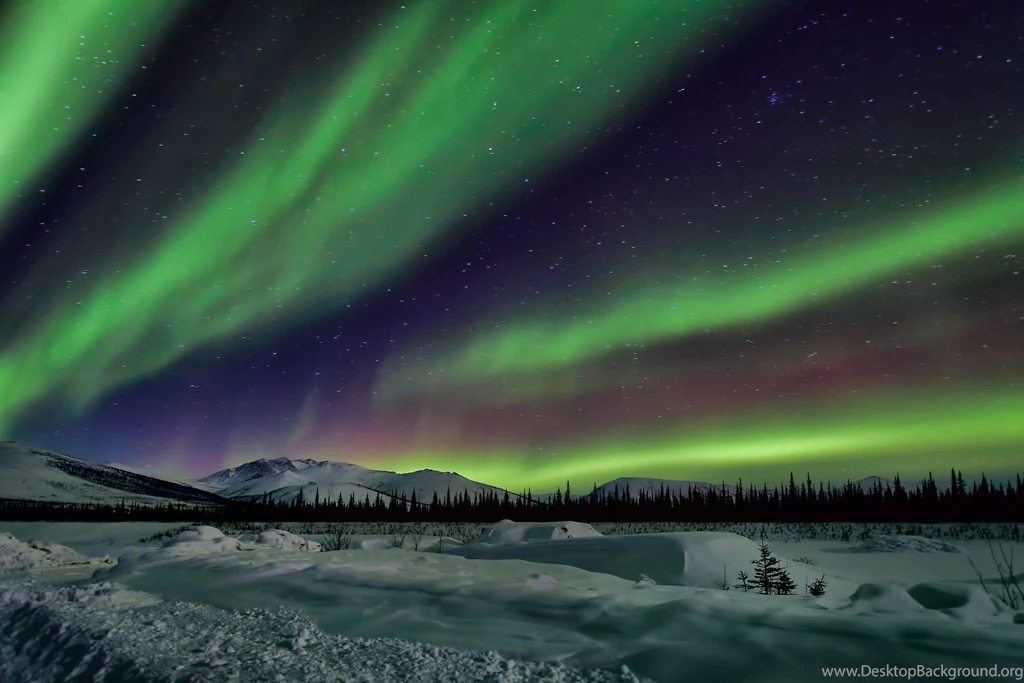 Northern Lights Sky Night Winter Star Wallpapers