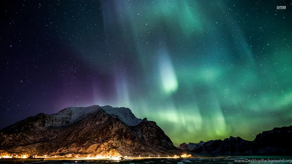 Northern Lights Over Lofoten Island, Norway Wallpapers   Nature ...