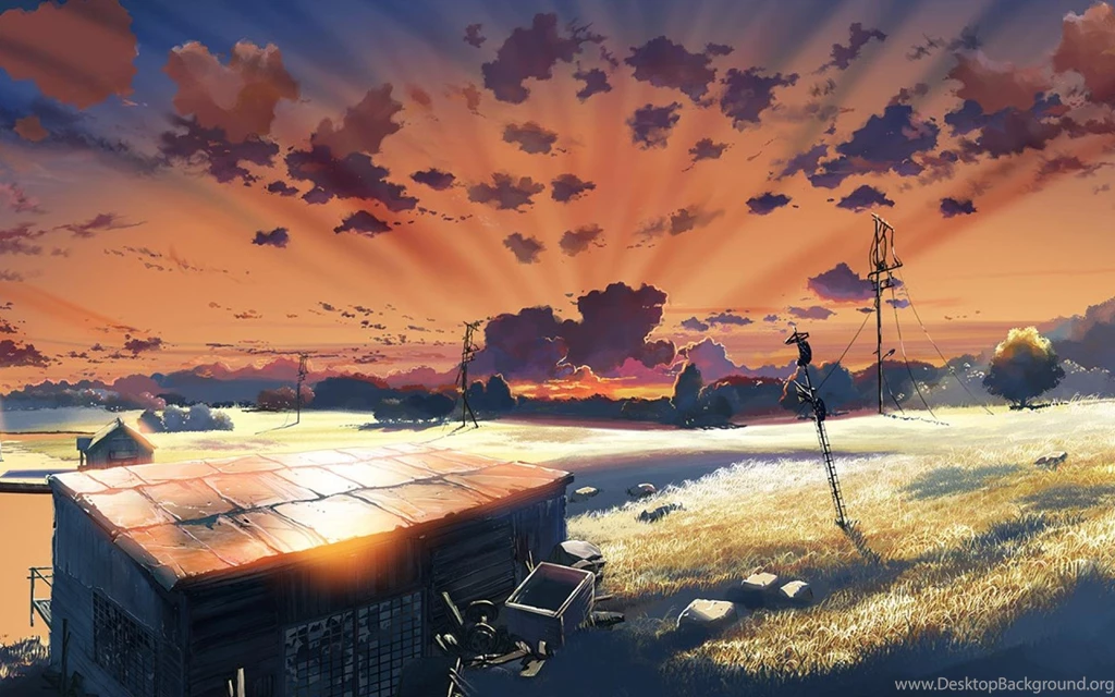 Amazing Workart House Sunrise Field Manga Anime HD Wallpapers ...