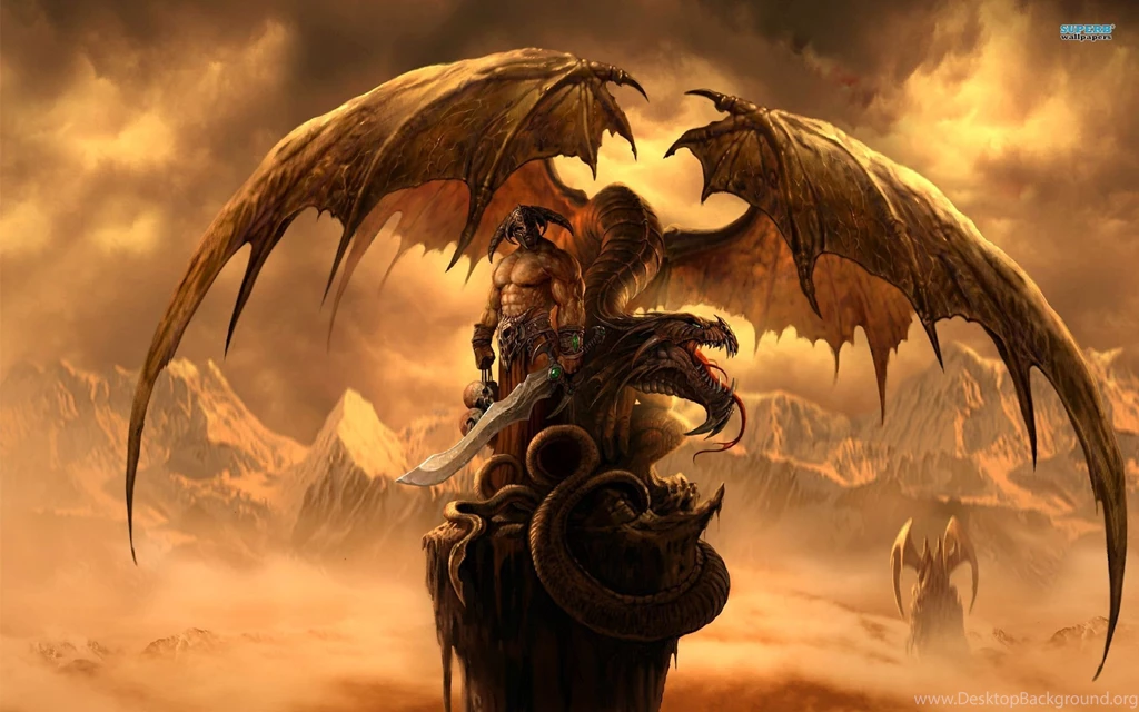 Warrior And Dragon Wallpapers Fantasy Wallpapers