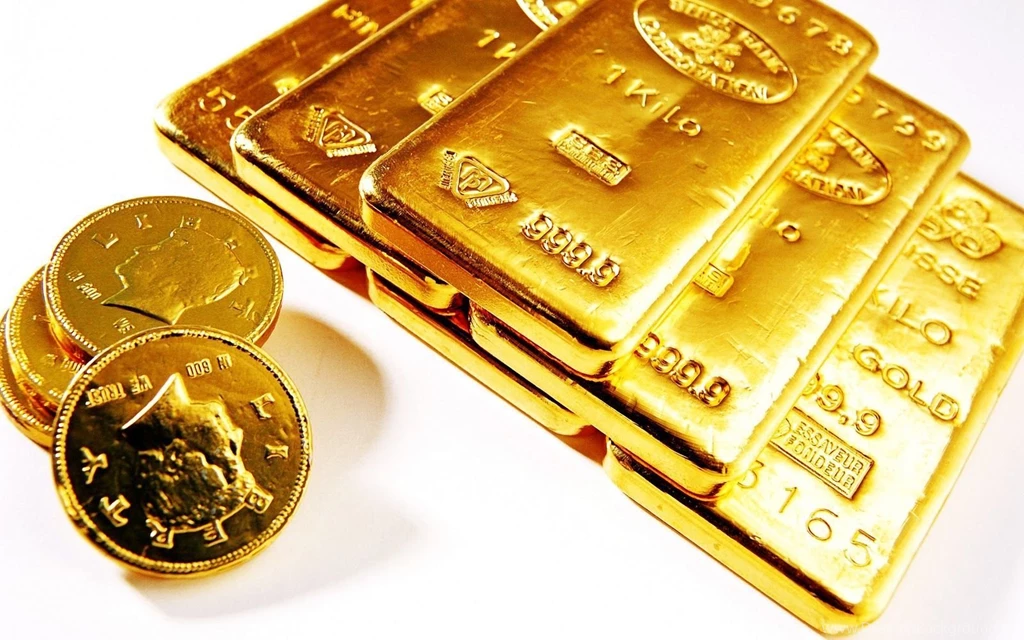 Central Wallpaper: Gold Bars And Coins HD Wallpapers Stock Photos