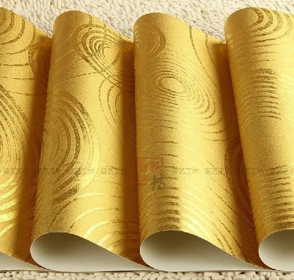 Aliexpress.com : Buy Modern Music Theme Gold Foil Wallpapers PVC ...