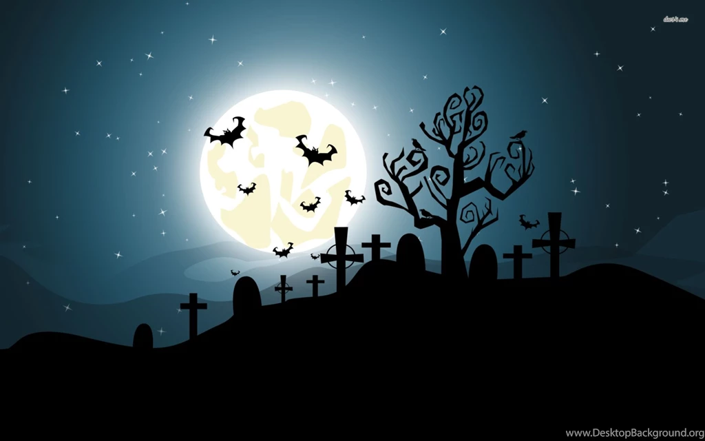 Halloween Night In The Cemetery Wallpapers   Holiday Wallpapers ...