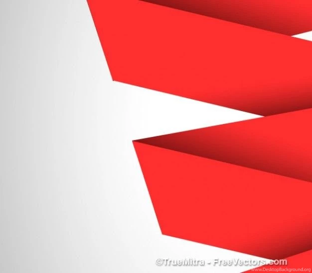 Red Curled Paper Template Abstract Backgrounds Vector