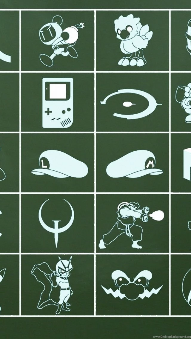 Videogame Alphabet iPhone 5 Wallpapers