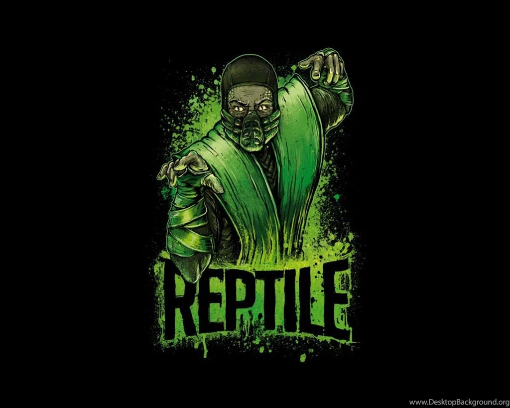 Download Wallpapers Mortal Kombat, Reptile, Art, Fighter, Ninja ...