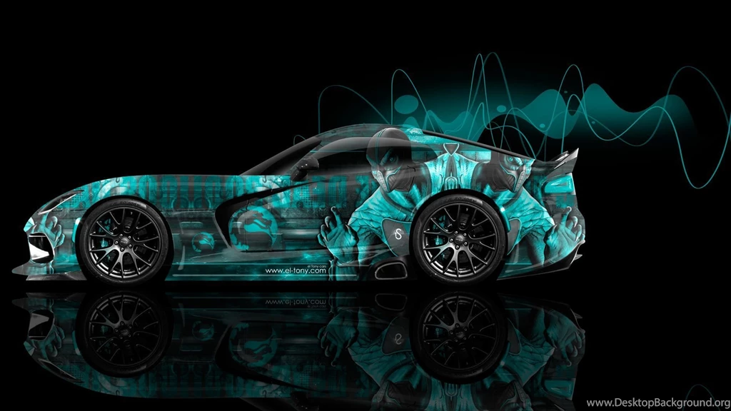 Dodge Viper Side Mortal Kombat Reptile Aerography Car 2014 Azure ...