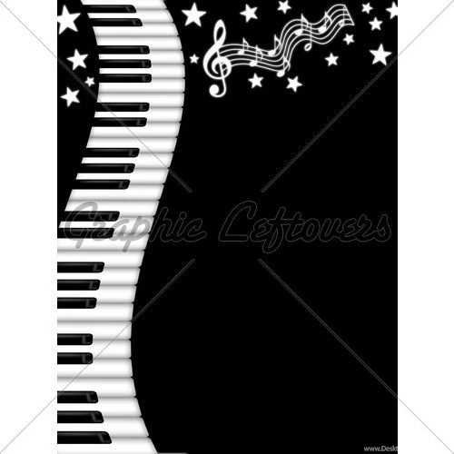 Wavy Piano Keyboard Black And White Backgrounds · GL Stock Images