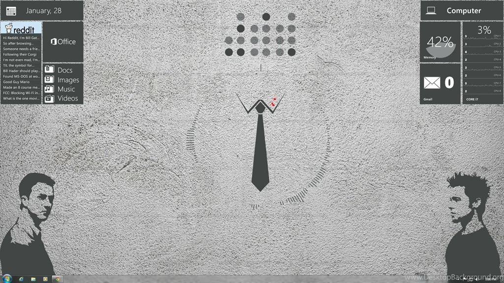 Fight Club Backgrounds : Rainmeter