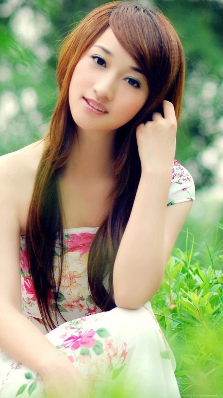 Download Wallpapers 750x1334 Asian, Girl, Dress iPhone 6 HD Backgrounds