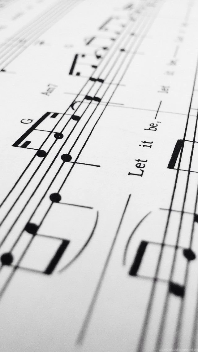 Let It Be The Beatles Sheet Music iPhone 5 Wallpapers