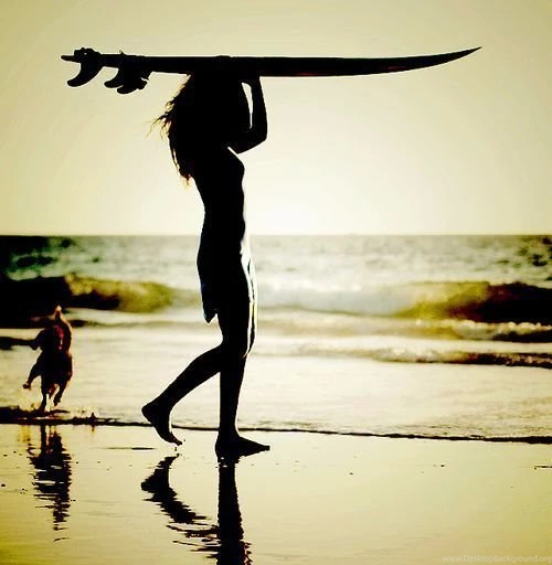 Surfer Girl. And, What's That In The Background?? It's A Miniature ...