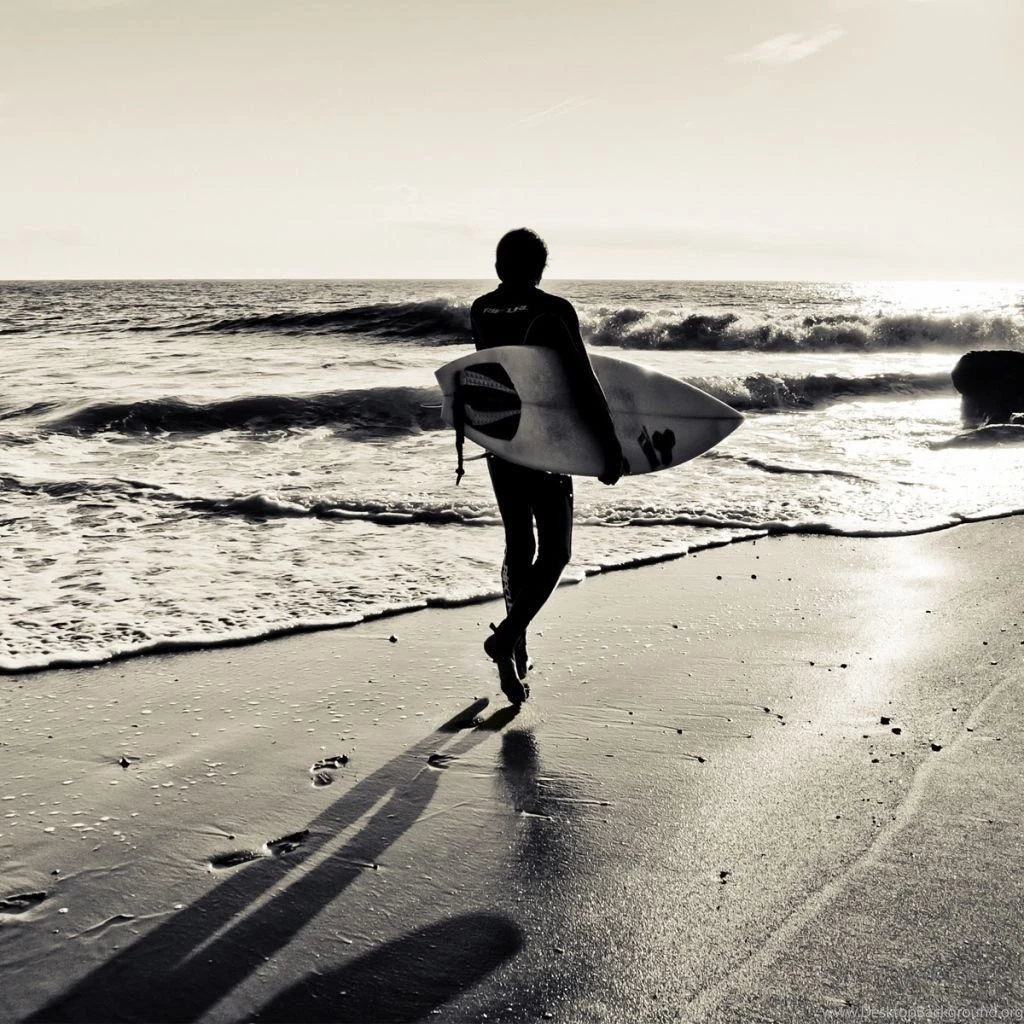 Download Wallpapers 1024x1024 Board, Sand, Surf, sea, Surfing ...