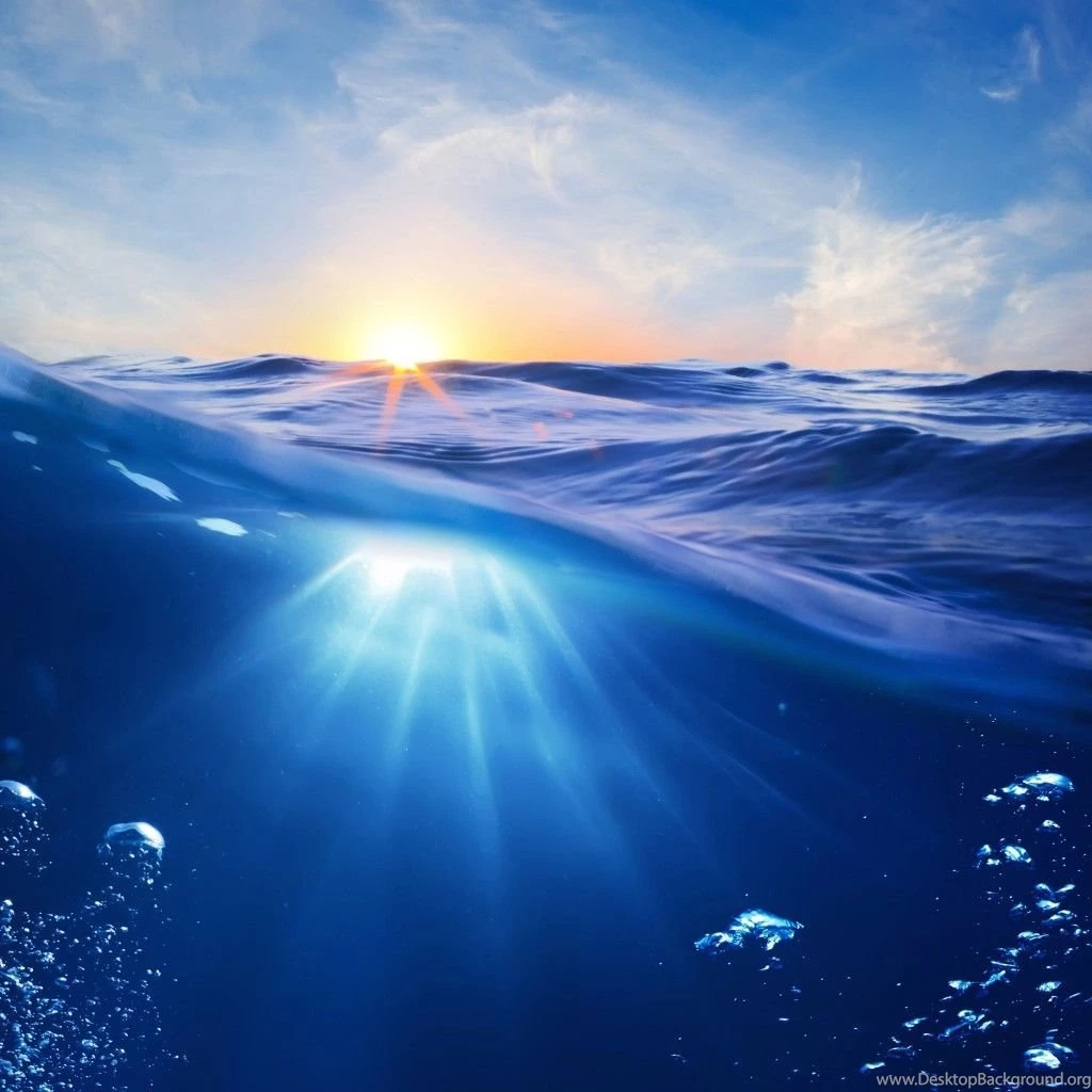 Download Sunrise Half Underwater HD Wallpapers For iPad 2 ...