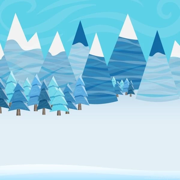 Game Art Backgrounds Winter Mountains Parallax Repeatable