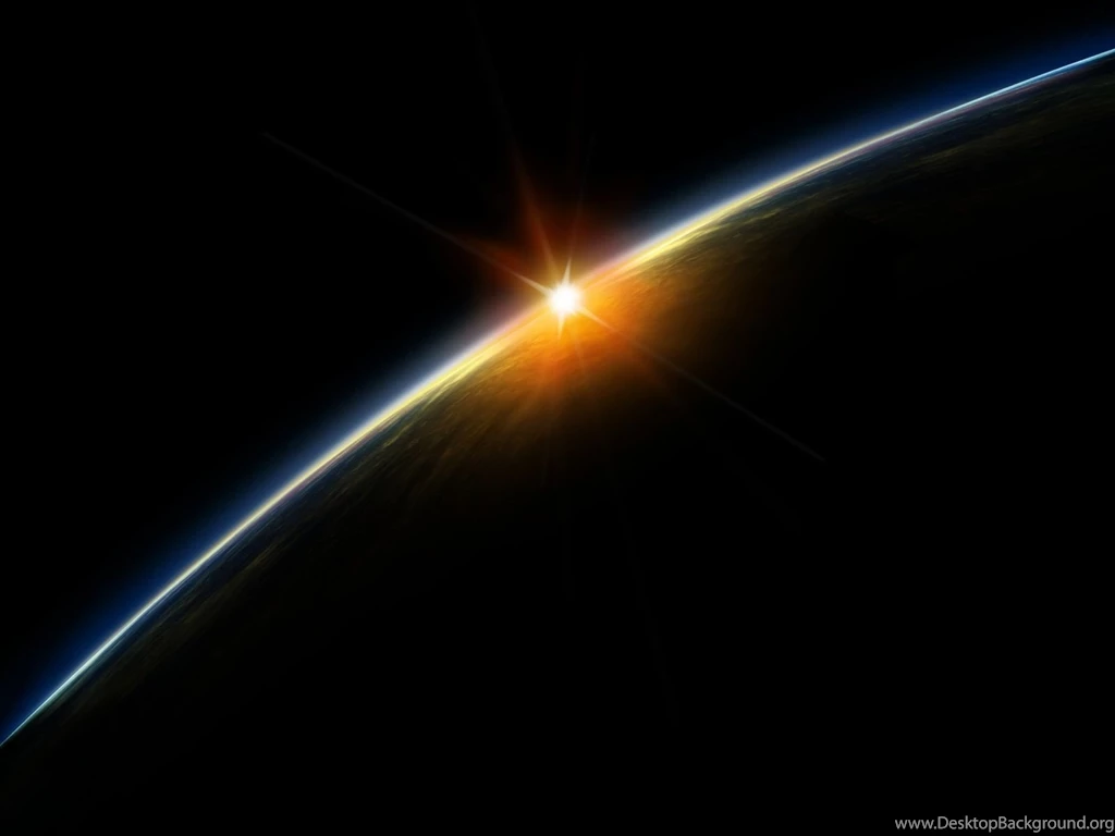 1600x1200 Sunrise From Space Desktop PC And Mac Wallpapers