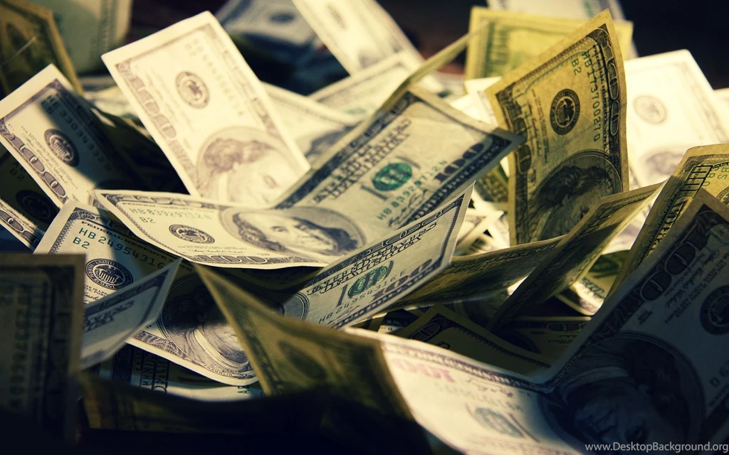 A Lot Of 100 Dollars Bills