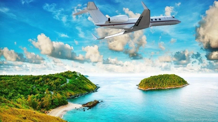 Plane Tropical Island Beach Ocean Hd Wallpapers : Wallpapers13.com