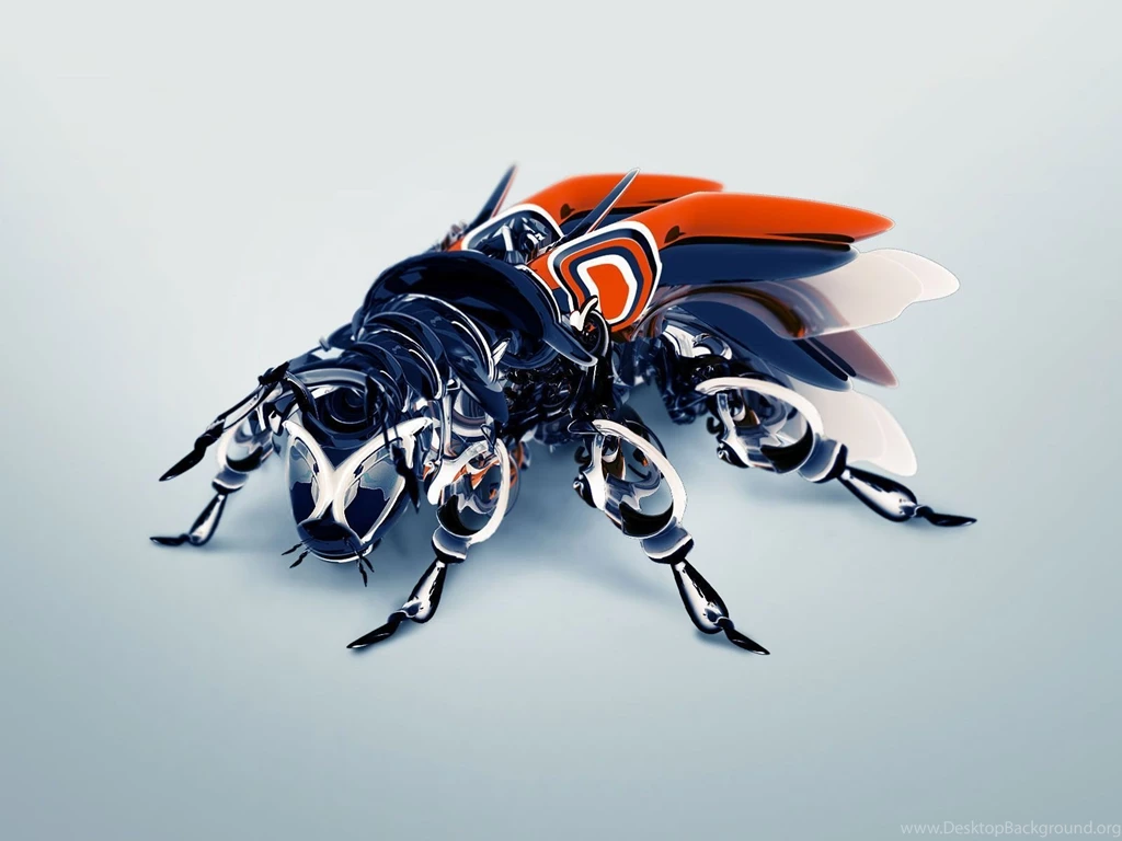 Blue Bee Robot HD Wallpapers For Desktop