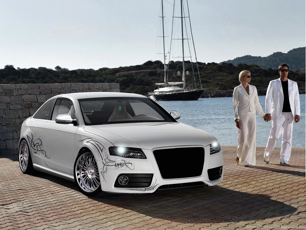 White Audi A4 Wallpapers