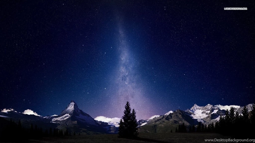 Starry Mountain Sky Wallpapers