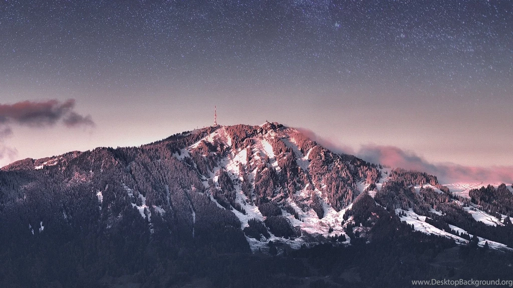 Milky Way Above A German Mountain, Night, Sky, Bavaria, Germany ...