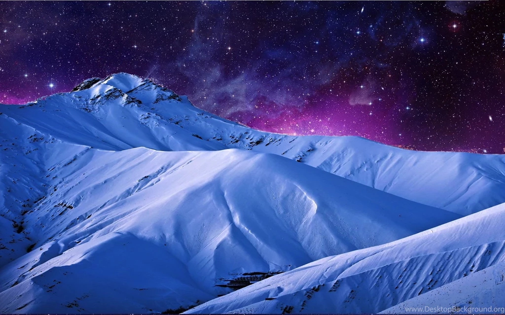 A Starry Night On A Mountain