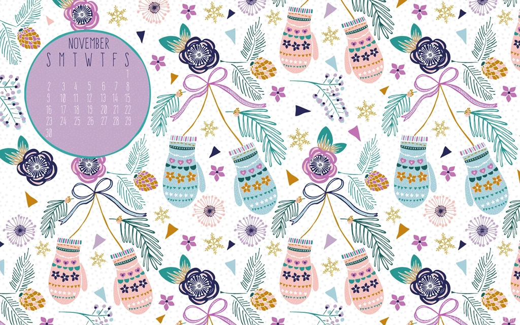 Free Desktop Wallpaper: November Calendar   Mollie Makes