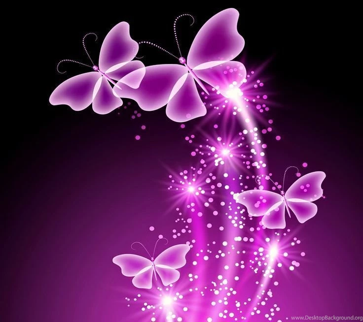 Neon Butterflies Desktop Backgrounds Wallpapers Free