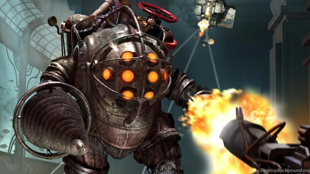 Big Daddy Bioshock Video Games Little Girl Weapons Guns Armor HD ...