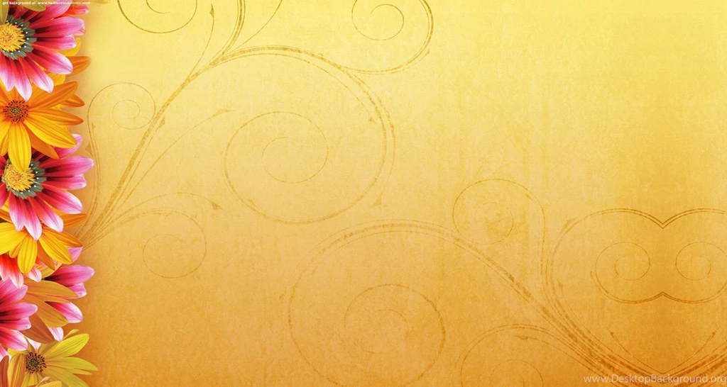 Big Flowers And Swirls Twitter Backgrounds Twitterevolutions