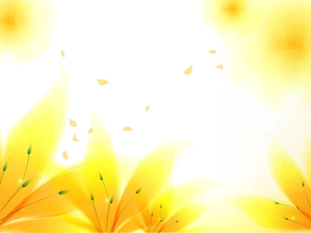 Fresh Yellow Flowers Backgrounds Flowers, Yellow PPT Backgrounds
