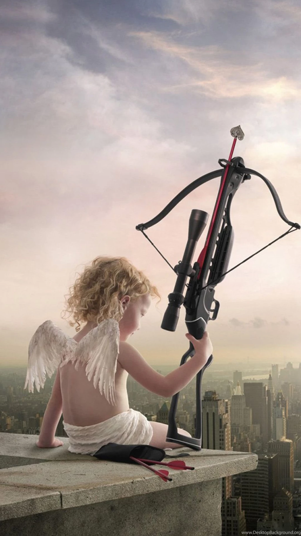 Rooftop Cupid Angel Love Bow Arrow iPhone 6 Wallpapers Download ...
