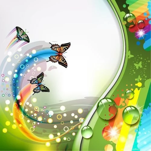 Colorful Floral Stylish White Backgrounds