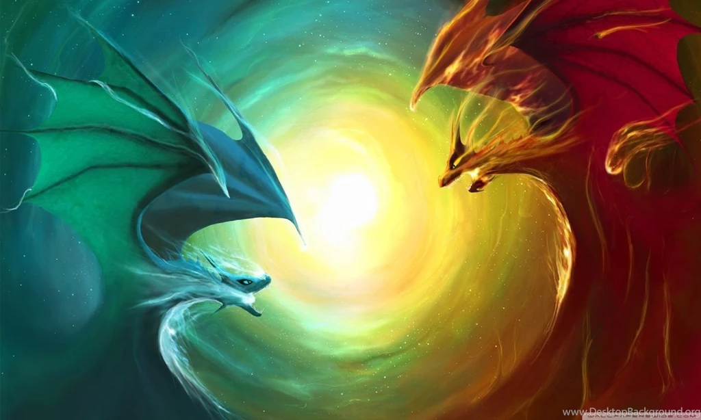 Fire Dragon Vs Water Dragon HD Desktop Wallpapers : Widescreen ...
