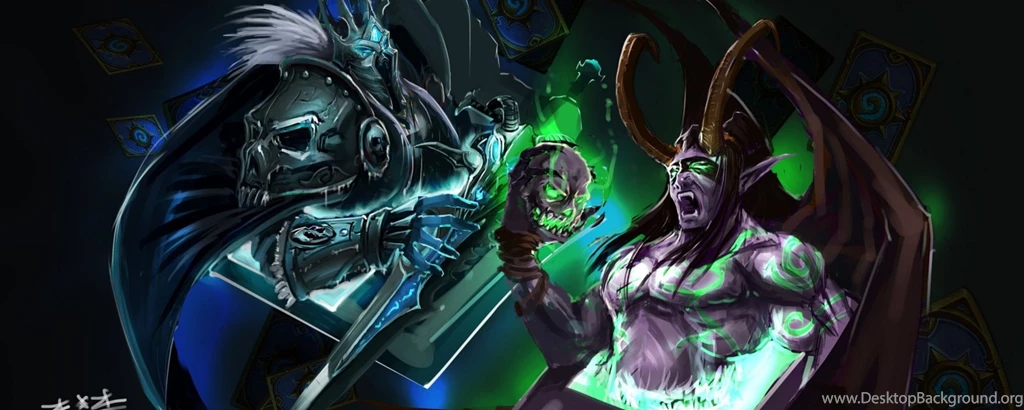 Download Wallpapers 2560x1024 Hearthstone, Warcraft, Lich King ...