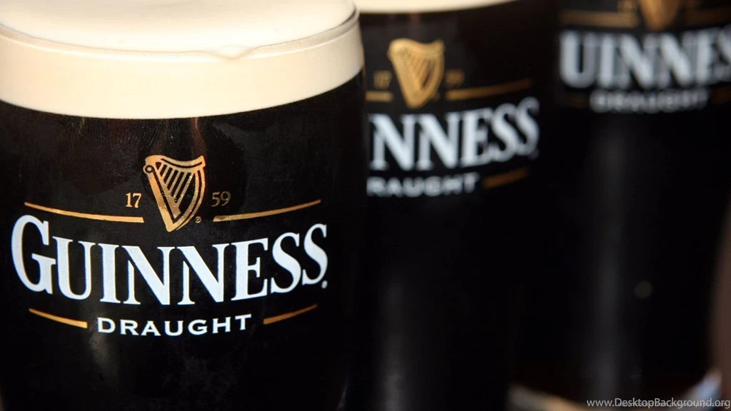 Download 1366x768 Three Full Guinness Draught Glasses Wallpapers