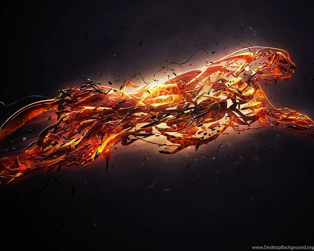 Wallpapers Leopard Runs, Neon