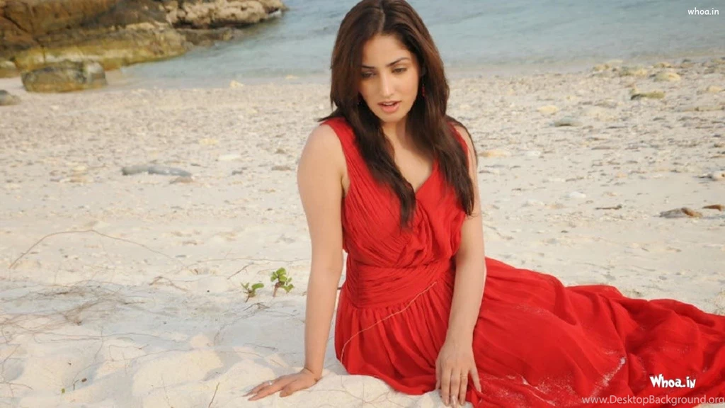 Yami gautam sad face with red top hd wallpapers