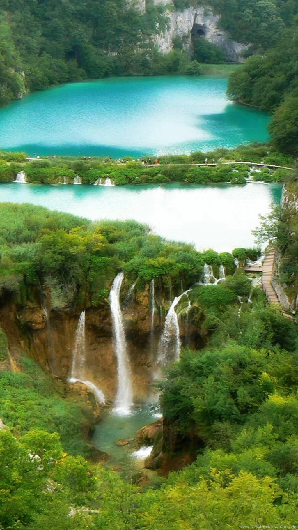 Nature Fairy Waterfall Forest Landscape iPhone 6 Wallpapers ...