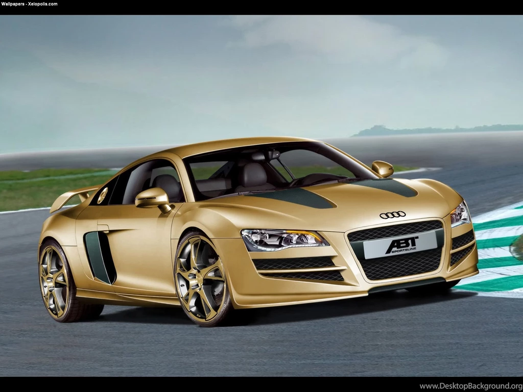Awesome Audi R8 Gold Desktop Image Wallpapers