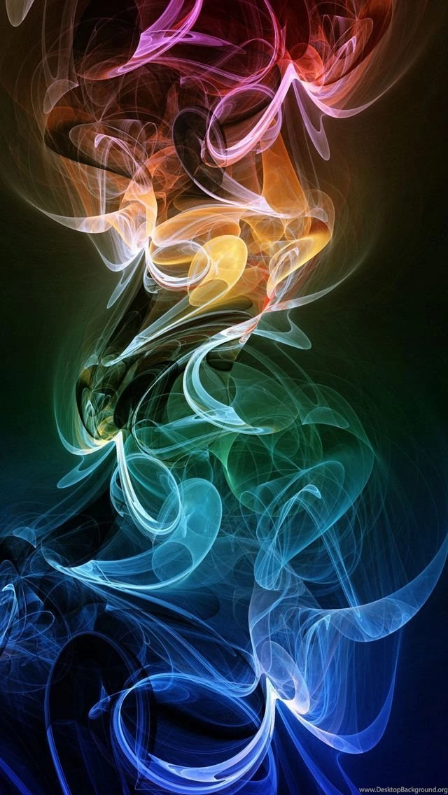 Rainbow Smoke iPhone 5s Wallpapers Download