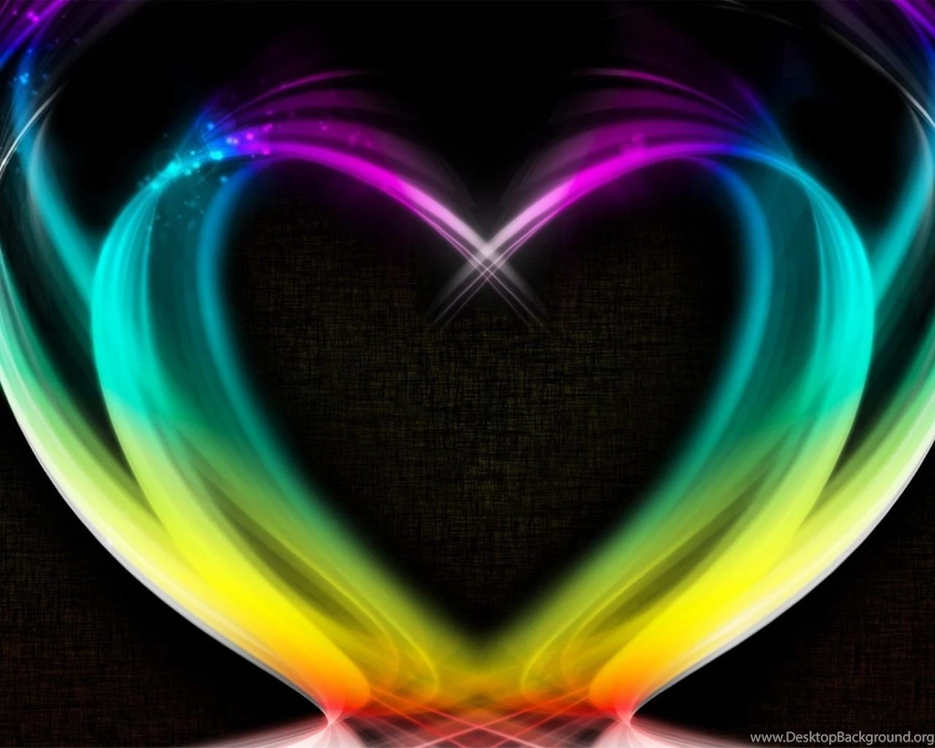 Download Wallpapers 1280x1024 Heart, Rainbow, Smoke, Colorful ...