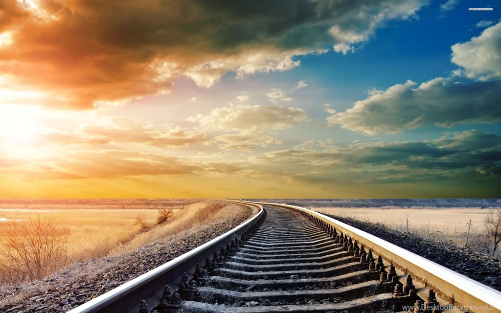 Cloudy Railroad Wallpapers