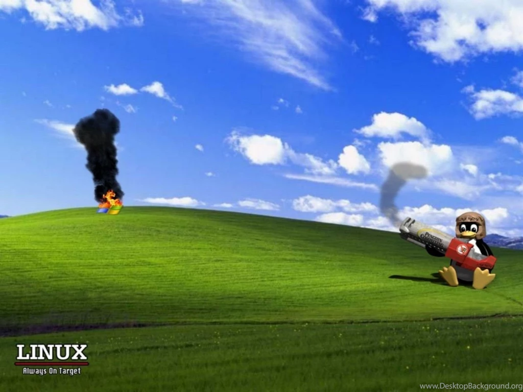 Linux Desktop Backgrounds Tux The Penguin War Against Terrorism On ...