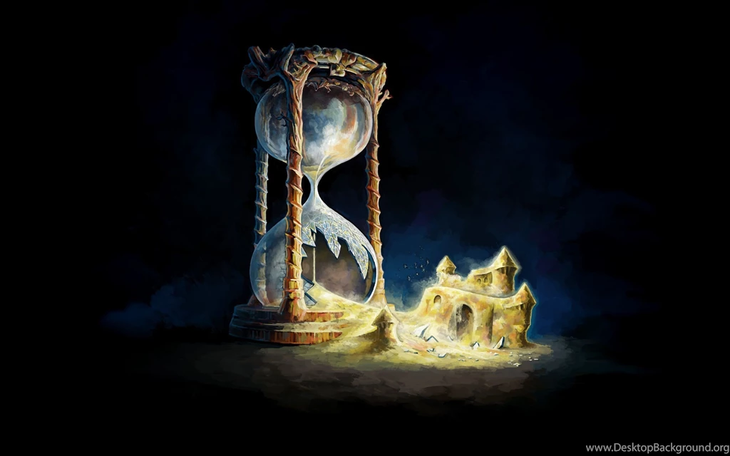 Hourglass Drawing Sand Castle Broken Sand Cracked Fantasy Art ...